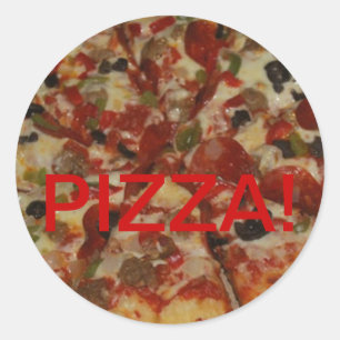 Adesivo Redondo Pizza Sticker . . Yum