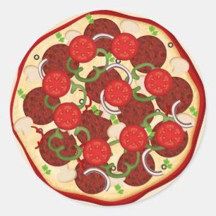 Adesivo Redondo Pizza Suprema