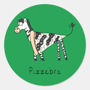 Adesivo Redondo Pizzebra Pizza Zebra Stickers