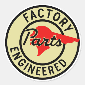 Adesivo Redondo Placa antiga da Pontiac Factory Engineered Parts