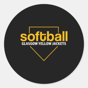 Adesivo Redondo Placa de Casa Softll Glasgow Yellow Jackets