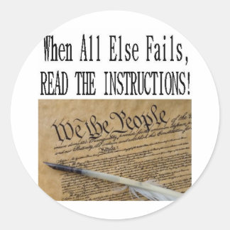 ADESIVO REDONDO PLACA DE INSTRUÇÕES