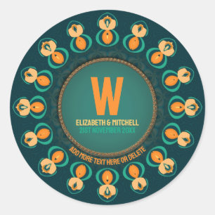 Adesivo Redondo Placa de Manutenção do Círculo Hexágono