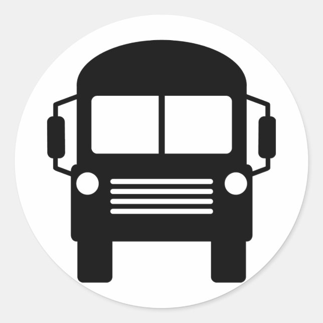 Adesivo Redondo placa de ônibus escolar (Frente)