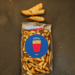 Adesivo Redondo Placa de Papel de Cartografia Fries