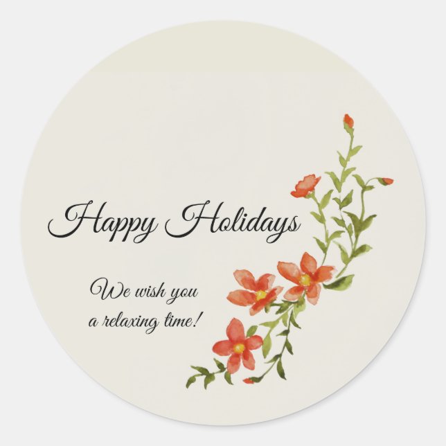 Adesivo Redondo Placa de saudação plana para dormir (Frente)