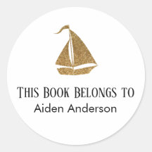 Placa de vela Dourada para bebês simples