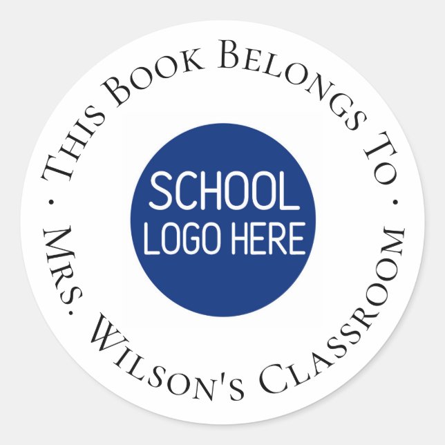 Adesivo Redondo Placa de vestibular do professor (Frente)