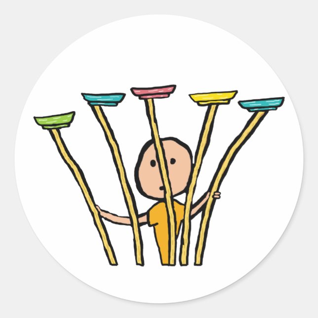 Adesivo Redondo Placa girando (Frente)