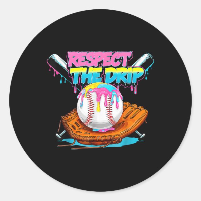 Adesivo Redondo Placa Home Plate legal para Baseball com Sprinkles (Frente)