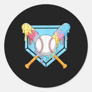 Adesivo Redondo Placa Home Plate legal para Baseball com Sprinkles