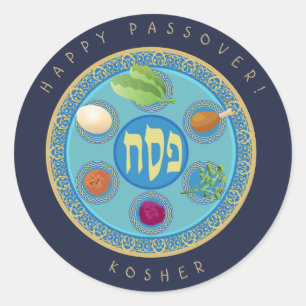 Adesivo Redondo Placa Pesach Kosher do Passover