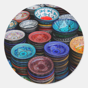 Adesivo Redondo Placas Marroquinas No Mercado