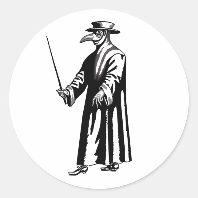 Adesivo Redondo Plague Doctor Sticker (Frente)