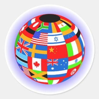 Adesivo Redondo planadores internacionais do mundo