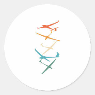 Adesivo Redondo Planadores   Térmicos-piloto de planador Soando Pr