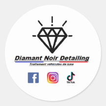 Planche de stickers autocollants Diamant Noir