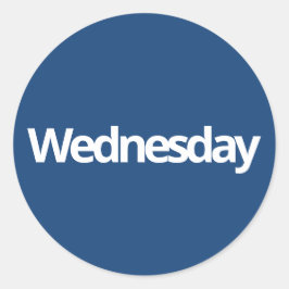 Adesivo Redondo Planeamento de quarta-feira provisões simples mari