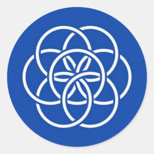 Adesivo Redondo Planet earth flag