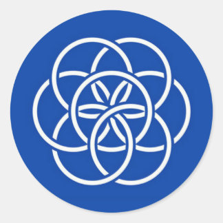 Adesivo Redondo Planet earth flag
