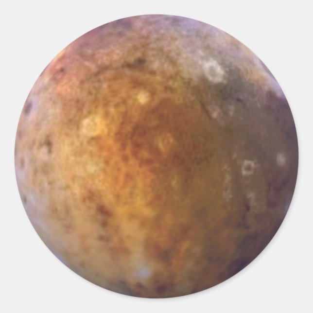 Adesivo Redondo PLANET PLUTO (sistema solar) ~ (Frente)