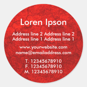 Adesivo Redondo Planet Red Business / Perfil