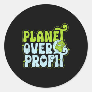 Adesivo Redondo Planeta do Dia da Terra sobre Proteção Ambiental d