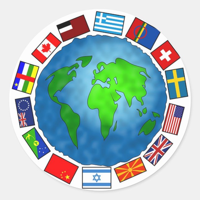 Adesivo Redondo Planeta Sinalizador (Frente)