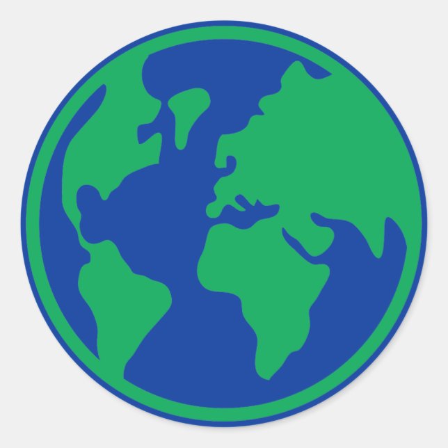 Adesivo Redondo Planeta Terra (Frente)