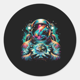 Adesivo Redondo Planetas Astronautas Espaço de Ciências Cosmicas E