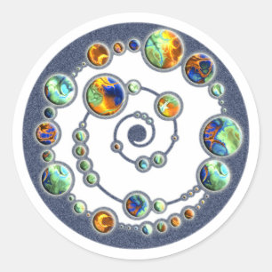 Adesivo Redondo Planetas se formam em círculos de recorte + seu b