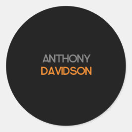 Adesivo Redondo Planilha profissional mínima moderna