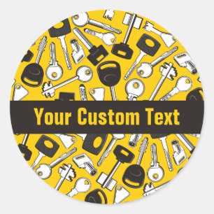 Adesivo Redondo Plano de Fundo do Conjunto de Chaves