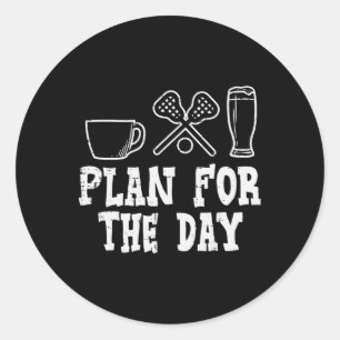 Adesivo Redondo Plano Para O Bebendo Do Café Lacrosse Beer Lax