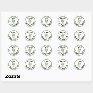 Adesivo Redondo Plant Parenthood Stickers