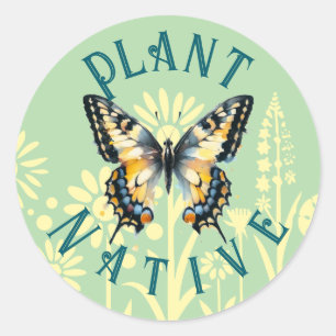 Adesivo Redondo Planta Nativa