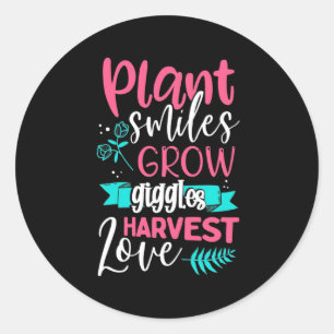 Adesivo Redondo Planta Sorri Cresce Giggles Amor
