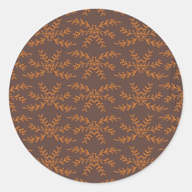 Adesivo Redondo plantas botânicas (Frente)