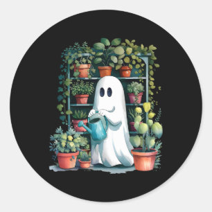 Adesivo Redondo Plantas Fantasmas Engraçadas Estragam O Truque Ou