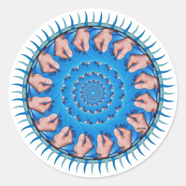 Adesivo Redondo Plástico azul (Frente)