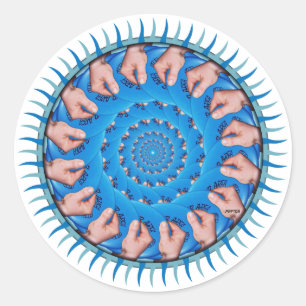 Adesivo Redondo Plástico azul