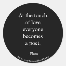 Adesivo Redondo Plato Cote; O Tema Do Amor