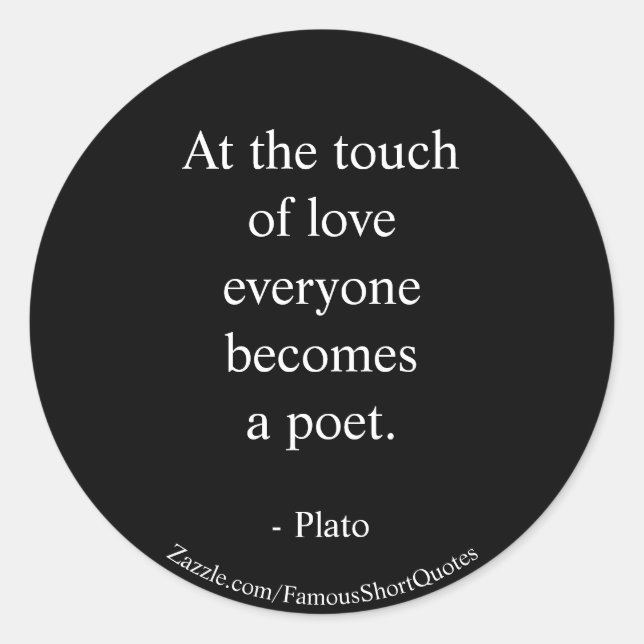 Adesivo Redondo Plato Cote; O Tema Do Amor (Frente)