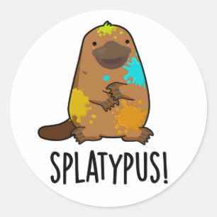 Adesivo Redondo Platypus Pun Funny Animal