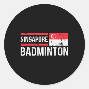 Adesivo Redondo Playe desportiva desportiva de Badminton de Singap