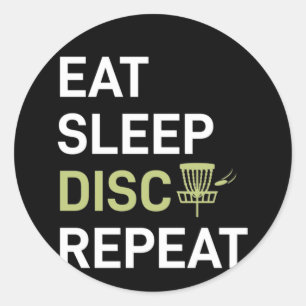 Adesivo Redondo Player de Golfe de Disco Repetir Golf De Disco D