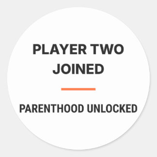 Adesivo Redondo Player Two Joined Parenthood Unlocked Sticker
