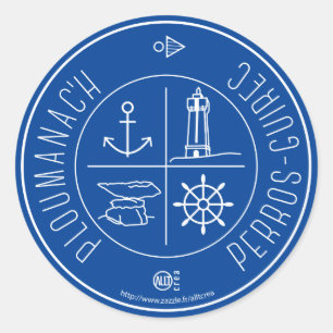 Adesivo Redondo Ploumanach Perros-Guirec