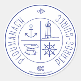 Adesivo Redondo Ploumanach Perros-Guirec