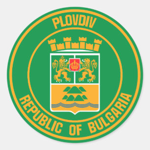 Adesivo Redondo Plovdiv Round Emblem